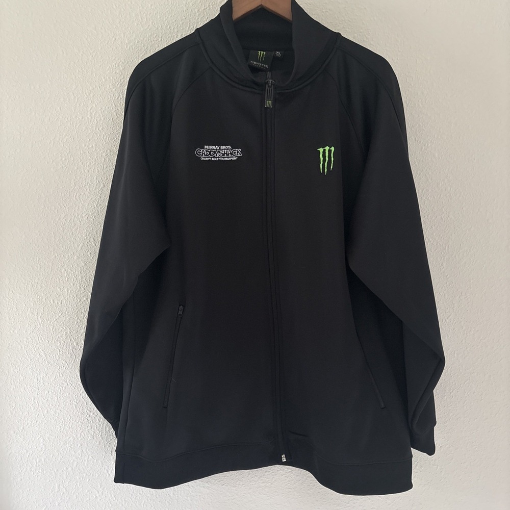 Monster Energy Caddyshack Charity Golf Tournament Black Men's Zip Jacket XL HTF